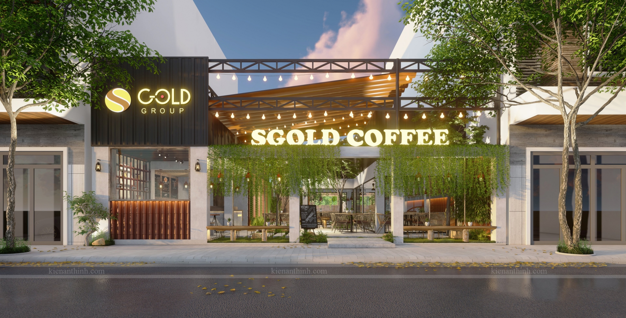 Thiết kế Quán cafe: SGOLD COFFEE