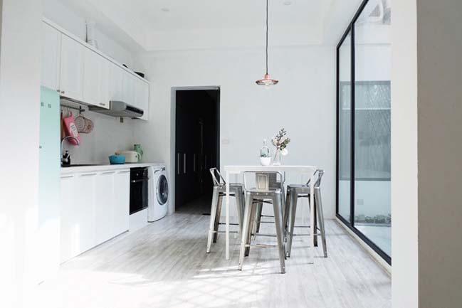 Cải tạo nhà cấp 4 thành căn hộ trắng sáng
